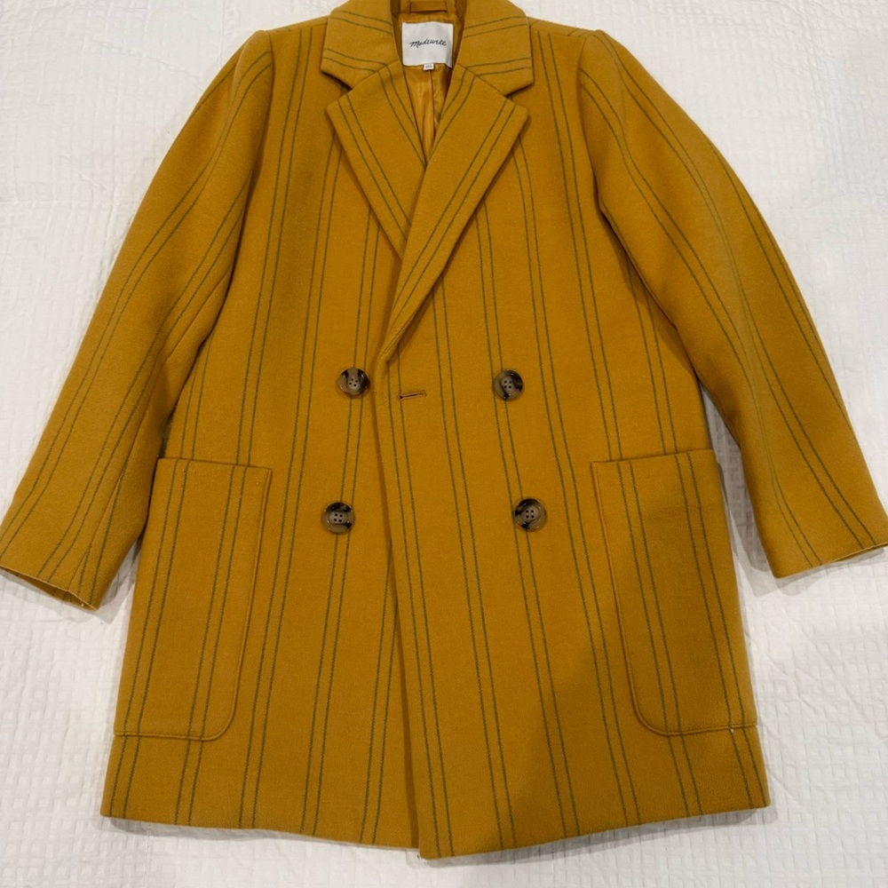 Madewell Mustard Double-Breasted Coat